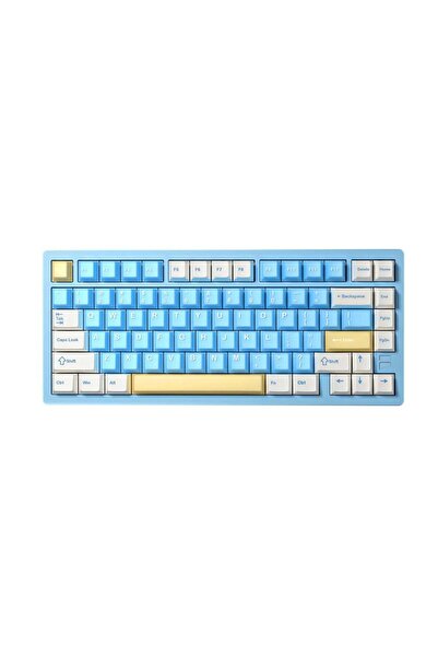 F75 Pro Alüminyum Hotswap Rgb Kablolu, 2.4ghz Wifi Kablosuz, Bluetooth %75 Win/macos Uyumlu Mekanik Oyuncu Klavye - Blue