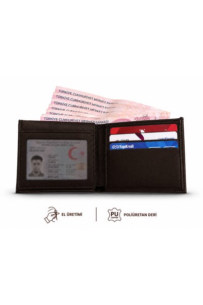FT Italian Premium Leather Men's Wallet |   Polyurethane Leather |   Piston Design |