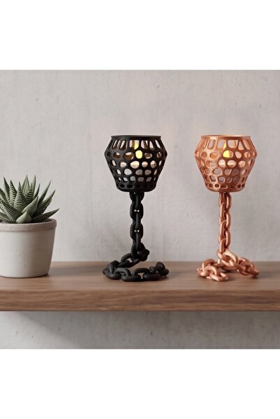 Nokta Lab Zincir Tasarım Modern Şamdan - Chain Candle Holder