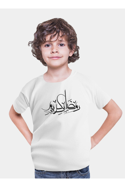 Generic عالم الموضة تيشرت قطن بطباعة عالية الجودة بتصميم رمضان