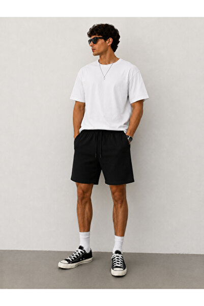 ZİYMO Men's Lace-Up Double Pocket Comfortable Cut Shorts