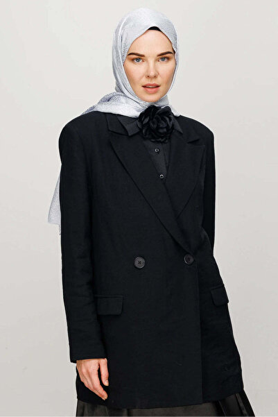 wesscollection شال نسائي منسوج من الجاكار اللامع بنمط سلسلة 75x185 سم