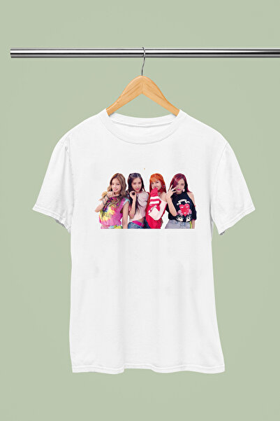 MAGORS تيشيرت قطني مطبوع بأكمام قصيرة من BLACKPINK K-POP BAND للشباب والأطفال