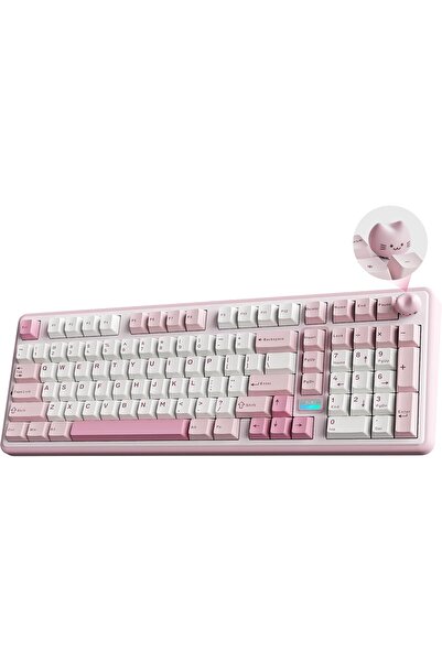 YUNZII لوحة مفاتيح ألعاب ميكانيكية لاسلكية B98 Pro QMK/VIA، تصميم 96% مع لوحة...