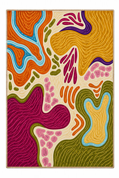Rugs Modern Halı SDT Karışık Desenli Modern Dokuma Taban Dekoratif Halı sdtam...