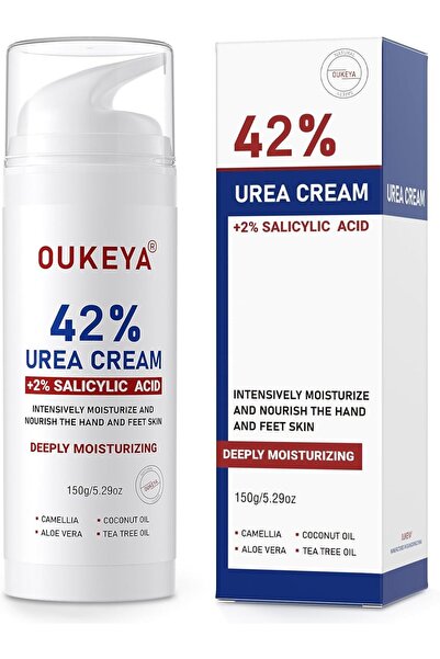 OUKEYA كريم ترطيب مكثف يحتوي على 42% يوريا و2% حمض الساليسيليك لعلاج التشققات...