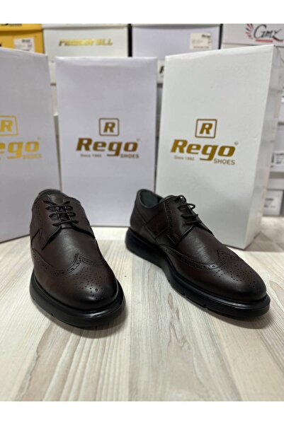 Rego 1434 حذاء رجالي مريح من الجلد الطبيعي