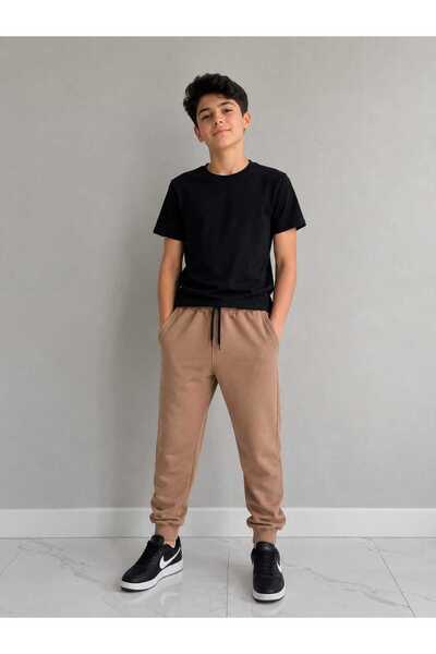 çiko kids Unisex Jogger Pants with Pockets, Compact Fabric, Plain School Swea...