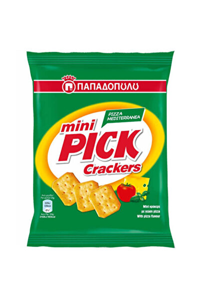 Papadopoulou ΠΑΠΑΔΟΠΟΥΛΟΥ MINI PICK CRACKERS 70gr. - (PIZZA MEDITERRANEA)