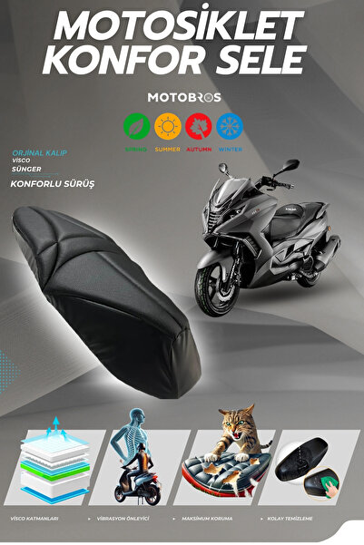 Motobros Arora Gt 125 Comfort Seat Motorcycle Seat Cover Visco Sponge Seat Cover