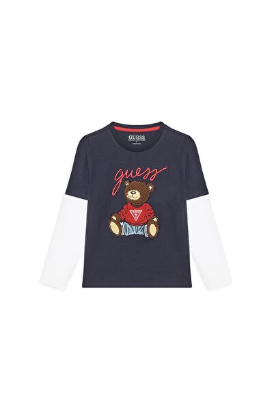 Guess Bluză băieți L4BI13I3Z14 Bleumarin