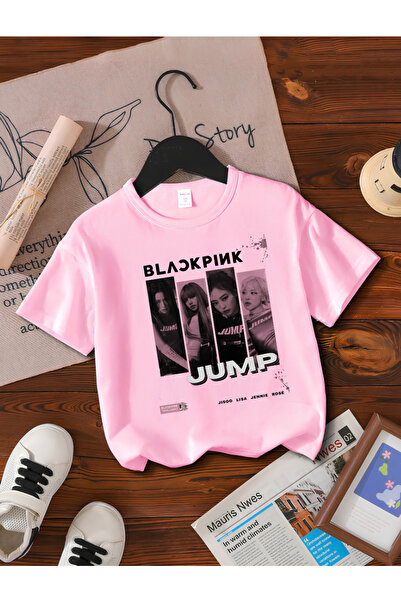 MAGORS تيشيرت قطني مطبوع بأكمام قصيرة من BLACKPINK K-POP BAND للشباب والأطفال