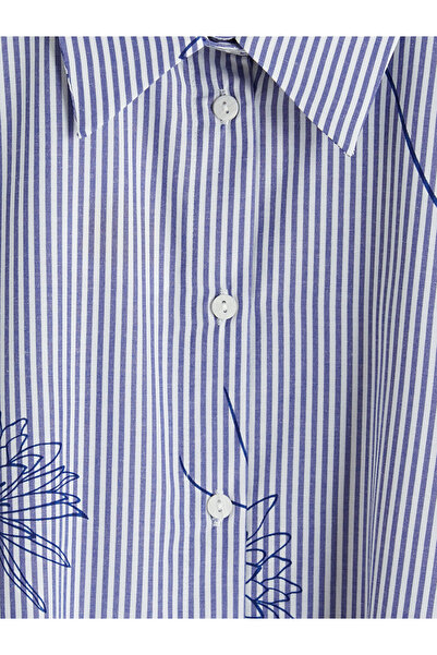 LC Waikiki Striped belted women's shirt tunic