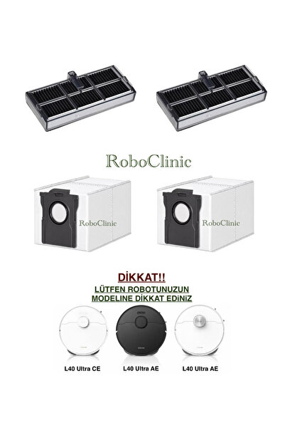 Roboclinic كيس غبار بديل متوافق مع مكنسة Dreame L40 Ultra CE وAE الروبوتية، ف...