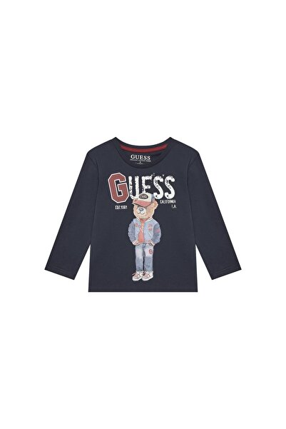 Guess Bluză unisex pentru copii N5YI23K8HM4 Bleumarin
