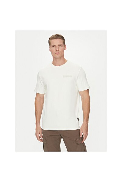 Napapijri Tricou bărbătesc NP0A4IED2061 Alb