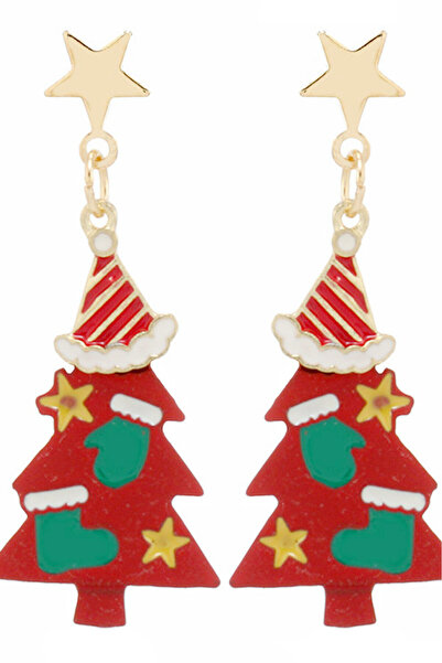 VeeShop Cercei de Craciun, braduti decorati cu manusi, sosetele, caciulite si...