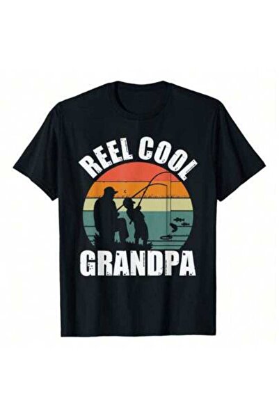 799 تي شيرت رجالي من Reel Cool Grandpa Fishing، مصنوع من القطن الخالص بوزن 22...