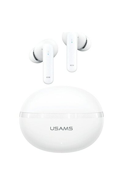 Usams Echo E02 TWS Căști wireless intraauriculare Bluetooth 5.3 cu ANC/ENC, Alb