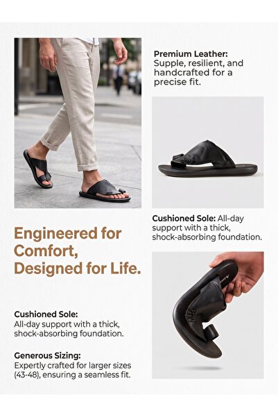 Amity Footwear KSA وصول جديد تخفيضات كبيرة: صنادل رجالية من الجلد الطبيعي بحل...