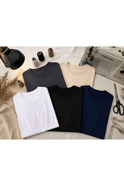 Erkek Premium Basic Oversize Tişört | Soft Touch Kumaş | Bisiklet Yaka | 8 Renk