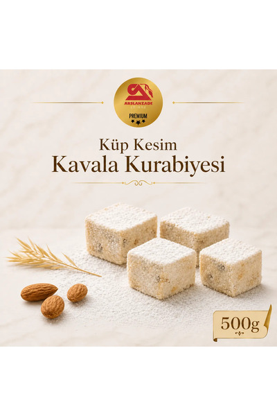 Arslanzade Kare Kesim Kavala Kurabiyesi 500gr