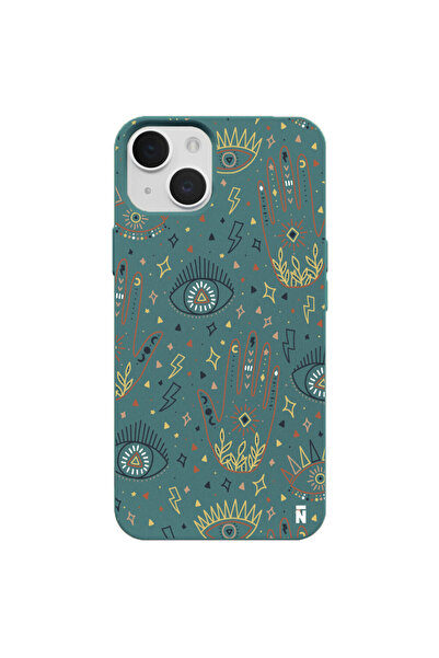 Casen iPhone 13 Haki Lansman Renkli Silikon I'm Mysterious Tasarımlı Kamera K...