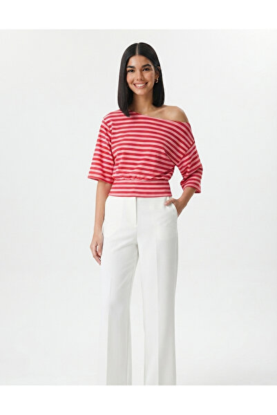 BLOUSE Yumuşak Dokulu Düşük Omuz Bluz