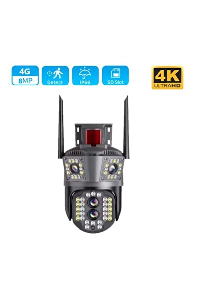 China Camera de Supraveghere Tripla 4K Wi-Fi, Zoom 10x, PTZ, Detectare Umana,...