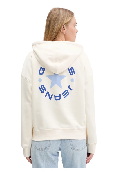 Guess Jeans Φούτερ W5BQ24KC811-G053 - Off White - l