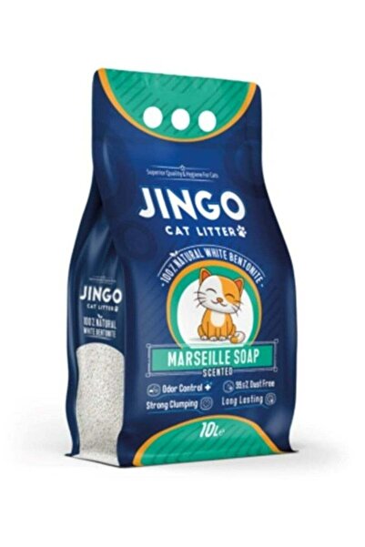 Jingo فضلات قطط عالية الأداء في الامتصاص والتكتل برائحة الصابون 10 لترات 8 كجم