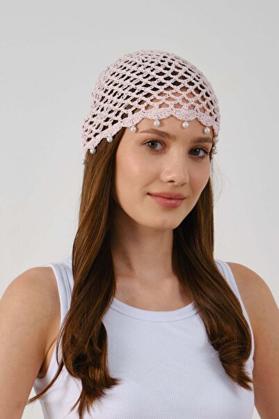 C&City Fine Detailed Mesh Knitted Summer Beanie Y8257 Pink