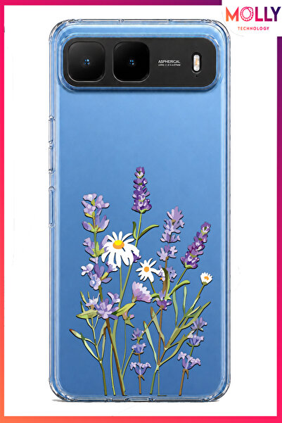 Molly İNFİNİX HOT 60İ 5G İçin Lavanta Bahçesi Desenli Şeffaf Silikon Kılıf