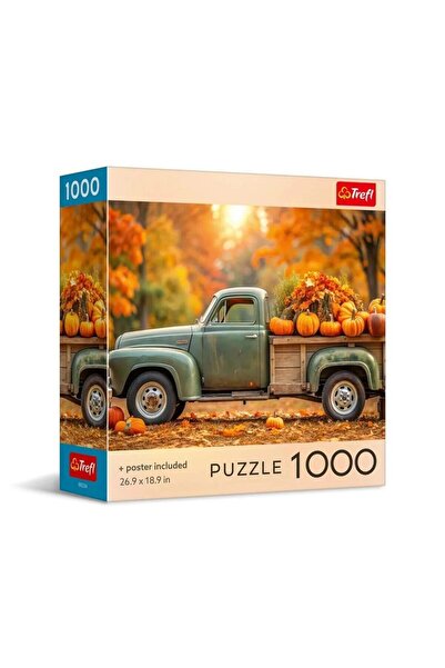 Trefl USA Autumn Truck Puzzle, 1000 Pieces, Poster Included