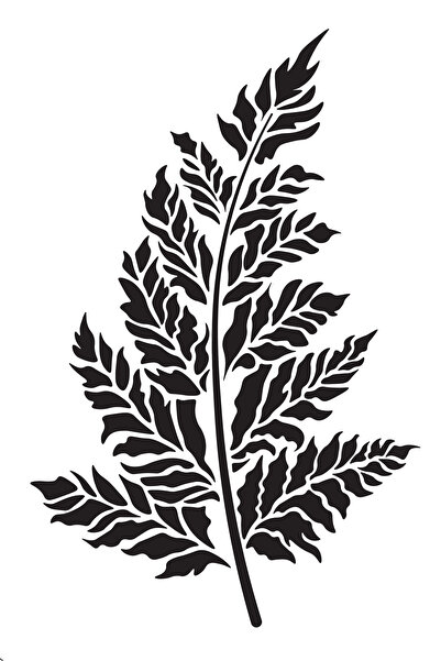 Eni Design Șablon decorativ 3D Frunză de Pădure 50x70cm