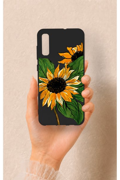 Vip Case Samsung A70 Compatible Moonflower Patterned Silicone Case