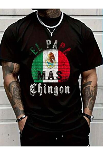 LİNA06 تي شيرت 100% قطن من El Papa Mas Chingon هدية مضحكة لعيد الأب المكسيكي ...