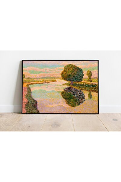 Pegziz Tablou peisaj cu canelă de Jan Toorop |   Peisaj de canal, poster arti...