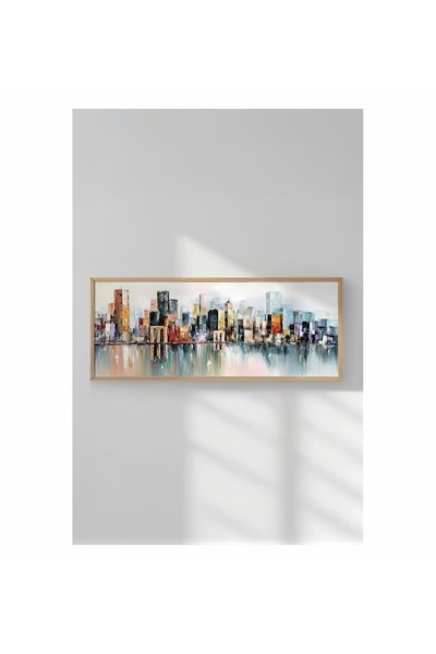 OEM Διακοσμητικός πίνακας, ξύλο/MDF, 50x120 εκ., πανοραμικό μορφολόγημα, πολύ...