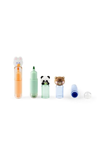 StickerStore Top Bottom Set of 3 2-in-1 ABS markers with stamp for children