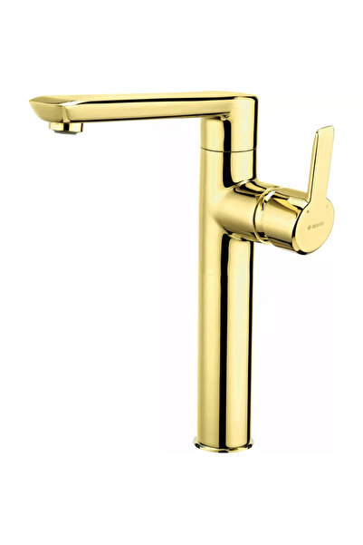 DEANTE Baterie de lavoar monocomandă Arnika Gold cu pipă pivotantă