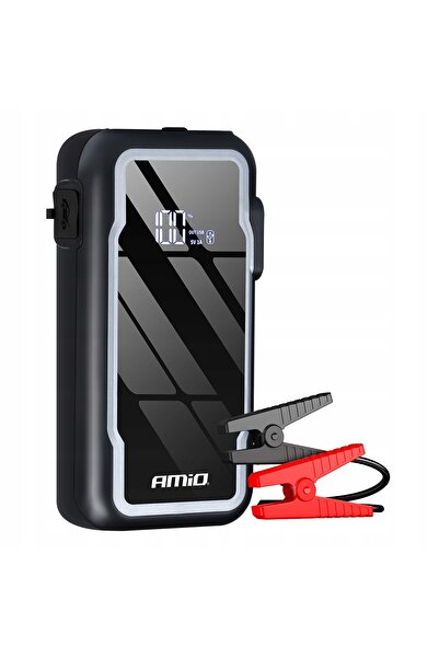 AMIOGO Power Bank 3 în 1 cu lanternă LED și robot de pornire 12V 12Ah 1600A A...