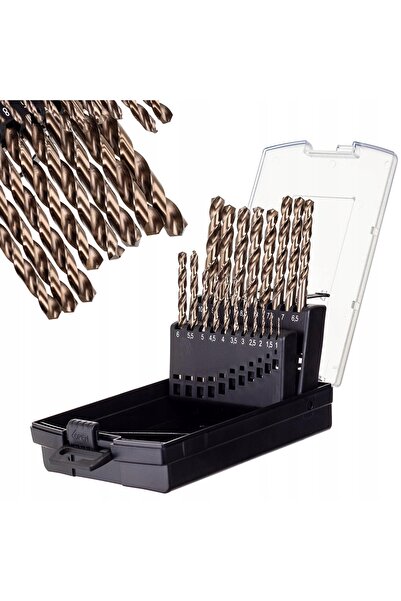 TC Technic Burghie pentru metal HSS-Co Cobalt 1-10mm 19El Set complet de burghie
