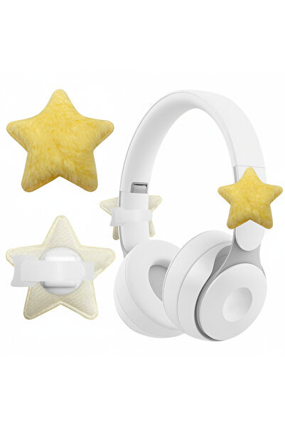 Choice3 Yellow 2 Pack Cute Stars Shape Headphone Decorations 3D Detachable He...