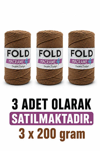 BD fold yarn Polyester Makrome No.4 200 Gram 230 Metre 2 Mm Kalınlık Örgü İpi...