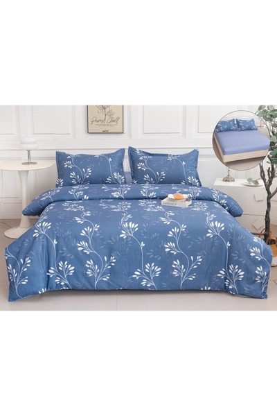 Pucioasa Fabrica Satin Cotton Duvet Cover Set with Stretchy – 4 pieces | 19076-P