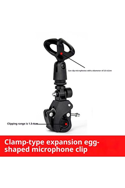 Choice A1 【C】1Pc Drum Mic Clip Holder Microphone Crab Clamp Mount for Mic Sta...