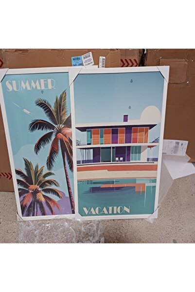 OEM Set of 2 decorative MDF panels 50x70 cm, multicolor