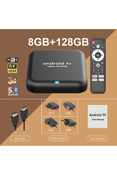 Choice36 جهاز استقبال تلفزيوني ذكي أندرويد 16 طراز Q18 RK3518 بذاكرة 8 جيجابا...