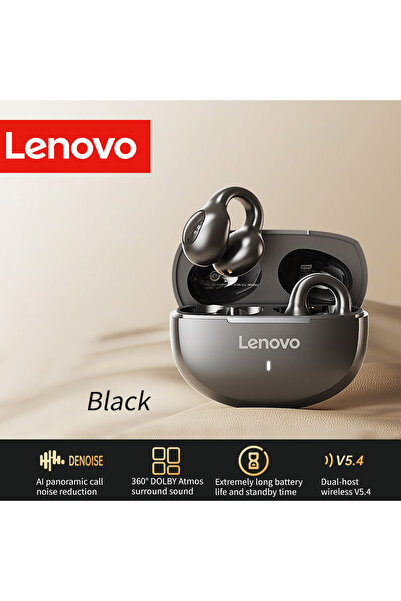 Choice1 Lenovo black Wireless Sport Earbuds Active Noise Cancelling Clip on C...